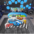thumbnail image 1 of Erosebridal Sports Car Bedding Twin Size,Cartoon Race Car Comforter Sets with Sheets,Racing Print Bedding Sets Twin Size For Youth,Super Cozy Room Decoration Reversible,7pcs, 1 of 6