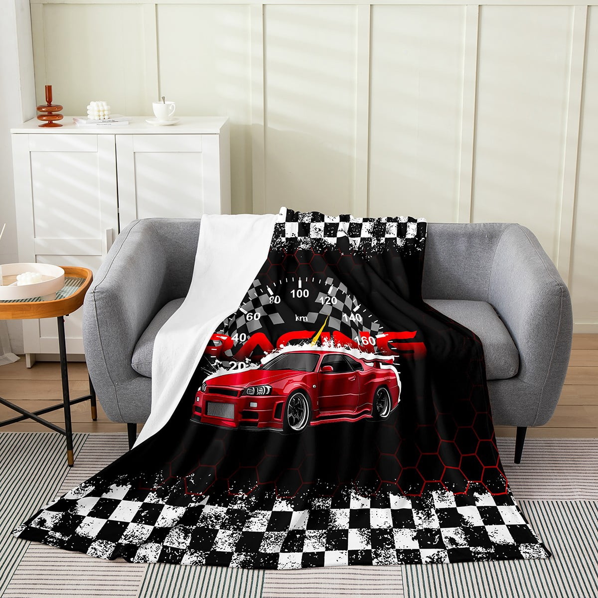 Erosebridal Sports Car Plush Throw Blanket Racing Car All Season Bed ...