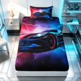 thumbnail image 1 of Erosebridal Sports Car Twin Fitted Sheet, Lightning Bedding, Lightning Car 2pcs 1 Fitted Sheet and 1 Pillowcase, 1 of 6