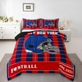 thumbnail image 1 of Erosebridal Sports City Bedding King Comforter Set,American Football Down Comforter,West New York Bedding Sets King with Comforter For Boys Kids,Super Cozy Room Decoration Reversible,3 Pieces, 1 of 7