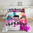thumbnail image 1 of Erosebridal Sports Lacrosse Bedding Sets King with Comforter, Ice Hockey Duvet Insert, Watercolor Room Decor, 3pcs, 1 of 7