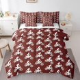 thumbnail image 1 of Erosebridal Sports Lover Bed in a Bag Twin size, Cartoon Dirt Bike Bed Set, Brown Red, 7 Pieces, 1 of 5