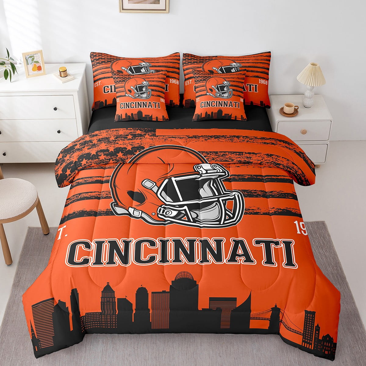 Erosebridal Sports Theme Bedding King Size,American Football Comforter ...