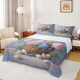 thumbnail image 1 of Erosebridal Spring Flower Floral Kid Full Size Sheets, Easter Eggs Bed Sheets, Blue, 4-Piece, 1 of 5