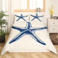 thumbnail image 1 of Erosebridal Starfish Duvet Cover Full Size Ocean Coastal Creature Bedding Set Marine Life Sea Animals Comforter Cover Set Nautical Beach Bedspread Cover,(No Comforter), 1 of 6