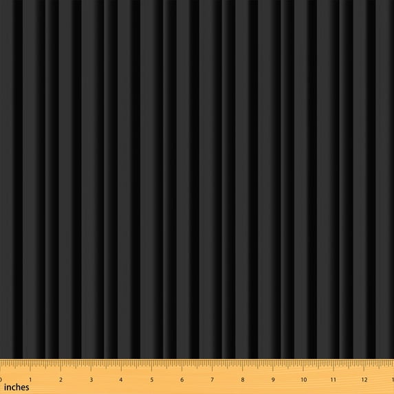Erosebridal Stripe Print Fabric by the Yard 2 Yards Striped Pattern Sewing Fabric, Black