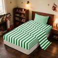 thumbnail image 1 of Manfei Stripe Twin Sheets Holiday Bedding 3pcs (1 Flat Sheet, 1 Fitted Sheet and 1 Pillowcase), 1 of 6