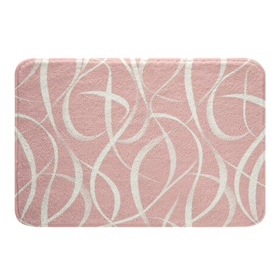 Erosebridal Stripes Bathroom Rugs 16x24, Pink Abstract Bathroom Mat, Geometric Decor