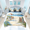thumbnail image 1 of Erosebridal Summer Beach Bedding Twin Size, Rustic Lodge Cabin Bed in a Bag Twin size, Reversible 7 Pieces, 1 of 5