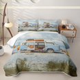 thumbnail image 1 of Erosebridal Summer Beach Camp Quilt Full for Boys Girls, RV Camping Car Full Bedspread Sets, 3 Pieces, 1 of 7