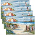 thumbnail image 1 of Erosebridal Summer Beach Place Mats Set of 4 for in Door Dinning, Rustic Lodge Cabin Placemats Set of 4, 1 of 4