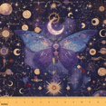 thumbnail image 1 of Erosebridal Sun and Moon Moth Fabric By The Yard,Death Moth Upholstery Fabric,Bohemia Galaxy Indoor Outdoor Fabric,Garden Butterfly Decorative Fabric,Yellow Purple,10 Yards, 1 of 5