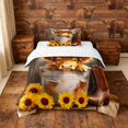 thumbnail image 1 of Erosebridal Sunflower Highland Cow Twin Comforter Sets, Western Cowboy Bedding Set, 1 of 6