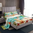 thumbnail image 1 of Erosebridal Surfing Surfboard Twin Sheet Sets, Summer Beach Bed Sheets Twin, Ocean Starfish Bedding Twin Size, Lightweight Bedroom Decoration, 3pcs, 1 of 7
