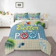 thumbnail image 1 of Erosebridal Swimming Pool Comforter Sets, Summer Sport Comforters & Duvets, Flip Flop Slippers Life Buoy Home Decorative, Reversible 2-Piece, 1 of 6