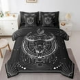 thumbnail image 1 of Erosebridal Taurus Bed in a Bag Full Size,Celetial Galaxy Bed Set,Bull Skull Bed in a Bag Full Size For Men Women, Breathable Bedroom Decor Reversible,7 Pieces, 1 of 6