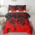 thumbnail image 1 of Erosebridal Teen Video Game Bed in a Bag Full size,Black Red Bed Set,Gamepads Gamer Bedding Full Size,Super Cozy Starry Sky Bedroom Decoration,Reversible,7pcs, 1 of 6