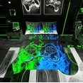 thumbnail image 1 of Erosebridal Teen Video Game Bedding Sets Twin Size,Blue Greeen Comforter Sets with Sheets,Gamepads Gamer Bed in a Bag Twin size,Super Cozy Gradient Bedroom Decoration,Reversible,7-Piece, 1 of 6