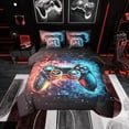 thumbnail image 1 of Erosebridal Teenager Gamepads Bed in a Bag Full size,Video Game Bed Set,Hexagon Honeycomb Bedding Full Size,Breathable Geometric Bedroom Decoration,Reversible,7pcs, 1 of 6