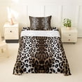 thumbnail image 1 of Erosebridal Teens Abstract Leopard Print Twin Sheet Sets 3pcs,Gradient Cheetah Print Bedding For Adults, 1 of 5