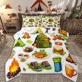 thumbnail image 1 of Erosebridal Teens Adventure Camping Accessories Full Size Comforter Sets 3 Pieces,Funny Food Bedding Sets for Boys Girls,Breathable Home Decor, 1 of 6
