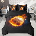 thumbnail image 1 of Erosebridal Teens Ball Games 7-Piece Bedding Comforter Set,Baseball Sport Gaming King Bedding Sets For Boy Kids,Reversible, 1 of 7