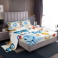 thumbnail image 1 of Erosebridal Teen Ocean Life Sheet Set Twin,Hawaiian Beach Bedding Sets Twin Size,Sea Room Decorative,Breathable,3pcs, 1 of 7
