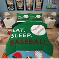 thumbnail image 1 of Erosebridal Teens Baseball Bedding Sets Full With Comforter,Sport Gamer Duvet Insert,Ball Game Decoration,Reversible,Lightweight,3 Pieces, 1 of 8