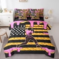 thumbnail image 1 of Erosebridal Teens Baseball Gamer Ice Cream Drip Bedding Comforter Set 7 Pieces,USA Flag Waffle Full Bedding Set for Kids Boys Girls,Black Reversible,Super Cozy Room Decor, 1 of 6