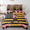 thumbnail image 1 of Erosebridal Teens Baseball Gamer Ice Cream Drip Twin Bedding Sets 7-Piece,USA Flag Waffle Bedding Comforter Set for Kids Boys Girls,Black Reversible,Lightweight Room Decor, 1 of 6