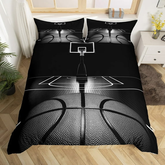 Erosebridal Teens Basketball Comforter Cover , Sports Bedding Sets, Room Decorative, Breathable 2-Piece, (No Comforter)