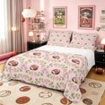 thumbnail image 1 of Erosebridal Teens Brown Football Full Size Sheets 4-Piece,Kawaii Ribbon Bowknot Bed Sheets for Kids Boys Girls,Ultra Soft Home Decor, 1 of 5