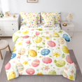 thumbnail image 1 of Erosebridal Teens Cartoon Easter Eggs Bedding Comforter Set 7pcs,Kawaii Colorful Flowers Queen Bedding Sets For Kids,Breathable Home Decor, 1 of 6