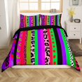 thumbnail image 1 of Erosebridal Teens Cheepah Print Duvet Cover Full, Cartoon Rainbow Bedding Sets Full Size, Colorful Stripe Decor, Reversible（No Comforter）, 1 of 6