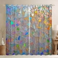 thumbnail image 1 of Erosebridal Teens Colored Ice Glitter Print Black Out Curtains,Colorful Rainbow Glass Mosaic Print Curtains Pack of 2 (42x63 Each) For Boys Girls, 1 of 6