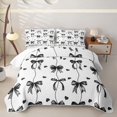 thumbnail image 1 of Erosebridal Teens Cute Love Heart Bowtie Bed Spread Queen,Girls Black Spiral Stripes Queen Coverlet Set, 1 of 7