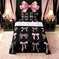 thumbnail image 1 of Erosebridal Teens Cute Pink Bow Twin Sheet Sets 3pcs,Girls Kids Cartoon Stars Print Bow Knot Bedding,Breathable Home Decor, 1 of 5