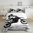 thumbnail image 1 of Erosebridal Teens Dirt Bike Comforter Set Twin Size, Motocross Rider Down Comforter Adult Men, Motorbike Extreme Sport Bedding Comforters, Motorcycle Grunge Duvet Insert Bedroom Decor, 1 of 5