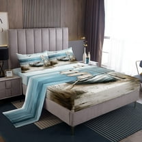 Erosebridal Teens Eat Sleep Bed Sheets Set Full Size, Vintage Soccer City Bed Sheets Full, Football Rugby Decor