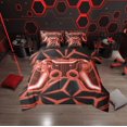 thumbnail image 1 of Erosebridal Teens Gamepads Bedding Sets Twin Size,Black Orangered Comforter Sets with Sheets,Video Game Bed in a Bag Twin size,Breathable Geometric Room Decor,Reversible,7pcs, 1 of 6