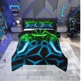 thumbnail image 1 of Erosebridal Teens Gamepads Bedding Twin Comforter Set,Blue Green Down Comforter,Video Game Bedding Sets Twin with Comforter,Breathable Geometric Room Decor,Reversible,2-Piece, 1 of 8