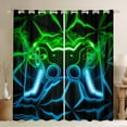 thumbnail image 1 of Erosebridal Teens Gamepads Curtains Pack of 2 (42Wx63L),Blue Green 30%-50% Black Out Curtains,Video Game Curtains for Living Room (42Wx63L),Geometric Room Decor, 1 of 6