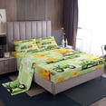 thumbnail image 1 of Erosebridal Cartoon Truck Bed Sheets King,Green Golden Bedding King Size,Farmhouse Decoration,Super Cozy,4pcs, 1 of 7