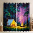 thumbnail image 1 of Erosebridal Teens Happy Camping Black Out Curtains,Jungle Tent Adventure Theme Curtains Pack of 2 (42x63 Each) for Boys Girls,Super Cozy Room Decor, 1 of 6