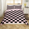 thumbnail image 1 of Erosebridal Teens Lattice Checkerd Duvet Cover King,Buffalo Plaid Comforter Cover King,Teens Bedroom Decor,Reversible,3 Pieces(No Comforter), 1 of 7