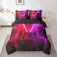 thumbnail image 1 of Erosebridal Teens Lightning Bedding Twin Size, Futuristic Rectangle Bed in a Bag Twin size, Lightning Decor, Reversible, 1 of 5