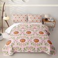 thumbnail image 1 of Erosebridal Teens Orange Basketball Bed Spread Queen,Kawaii Ribbon Bowknot Queen Coverlet Set Boys Girls, 1 of 7