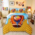 thumbnail image 1 of Erosebridal Teens Sport Baseball Lover Full Size Comforter Sets 3 Pieces,Blue Ice Cream Drip Waffle Bedding Sets for Boys Girls,Super Cozy Room Decor, 1 of 6