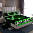 thumbnail image 1 of Erosebridal Teens Sports Bed Sheets Set Twin Size, Lightsaber Bed Sheets Twin, Racing Checkered Decor 3pcs, 1 of 7