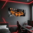 thumbnail image 1 of Erosebridal Teens Sports Car Canvas Wall Art Living Room, Speed Racing Car Wall Decor for Bedroom, Black Orange, 1 of 5